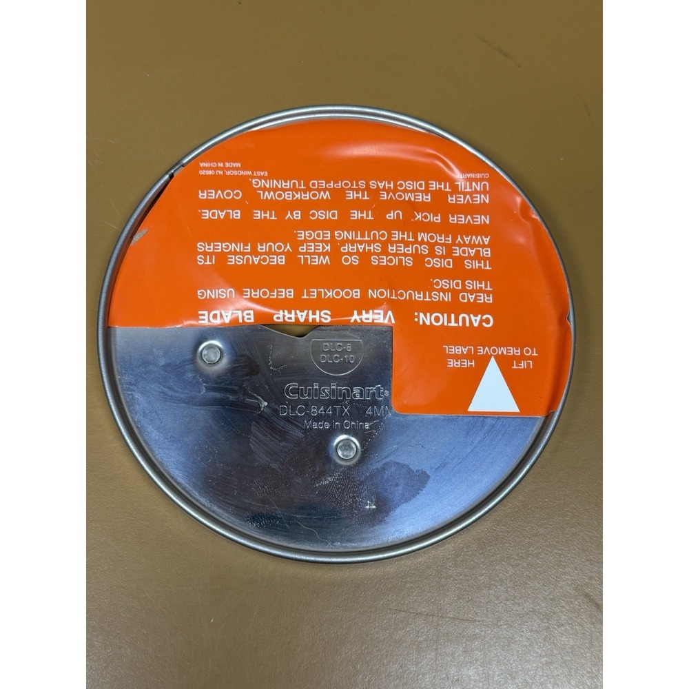 CUISINART DLC-844TX FOOD PROCESSOR SLICING DISC BLADE DLC-8 DLC-10, 4mm